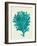 Corals Turquoise On Cream d-Fab Funky-Framed Art Print