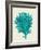 Corals Turquoise On Cream d-Fab Funky-Framed Art Print