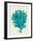 Corals Turquoise On Cream d-Fab Funky-Framed Art Print