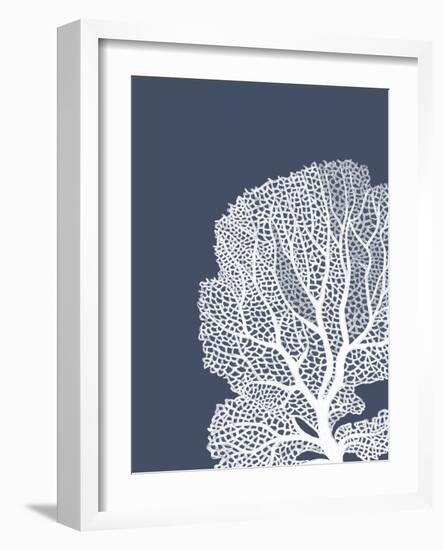 Corals White on Indigo Blue b-Fab Funky-Framed Premium Giclee Print