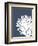 Corals White on Indigo Blue d-Fab Funky-Framed Art Print