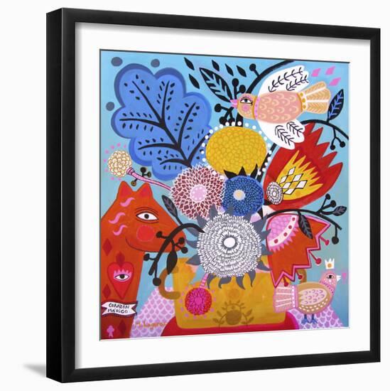 Corazon Magico-Mercedes Lagunas-Framed Art Print