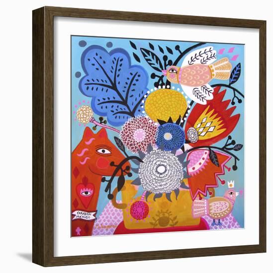 Corazon Magico-Mercedes Lagunas-Framed Art Print