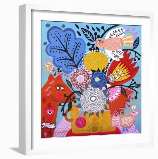 Corazon Magico-Mercedes Lagunas-Framed Art Print