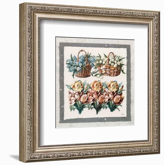 Corbeilles, Tulipes-Laurence David-Framed Art Print