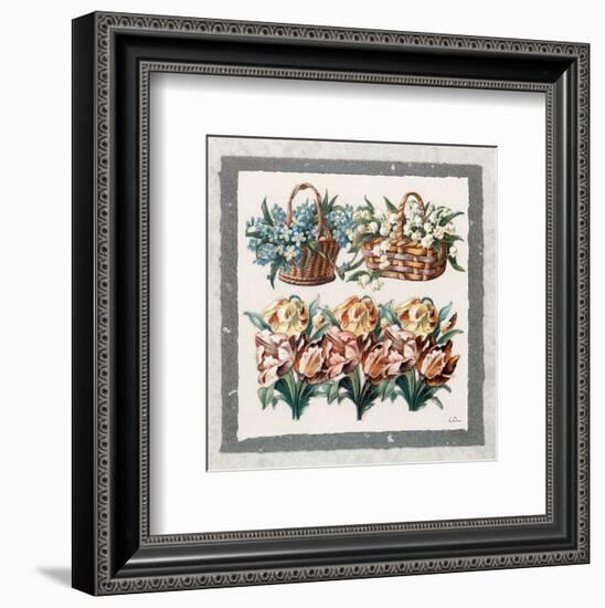 Corbeilles, Tulipes-Laurence David-Framed Art Print