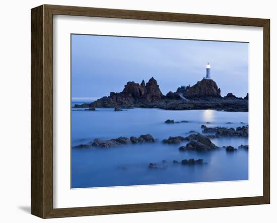 Corbiere Lighthouse at Dusk, Jersey, Channel Islands, UK-Gavin Hellier-Framed Photographic Print