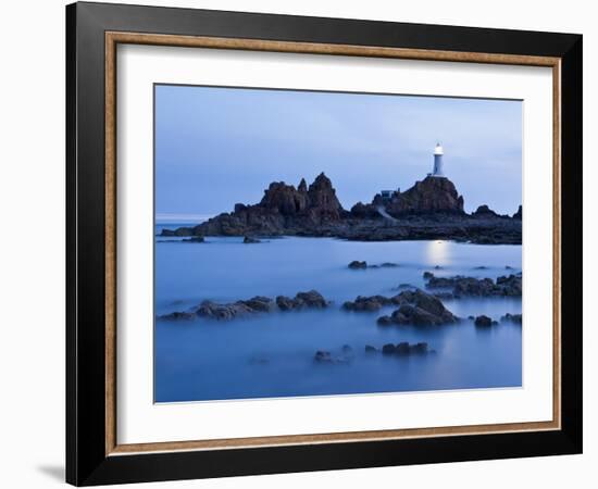 Corbiere Lighthouse at Dusk, Jersey, Channel Islands, UK-Gavin Hellier-Framed Photographic Print