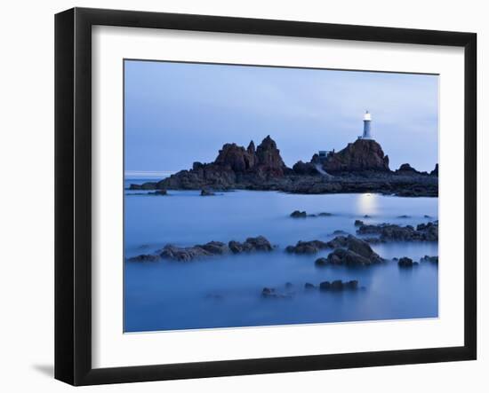 Corbiere Lighthouse at Dusk, Jersey, Channel Islands, UK-Gavin Hellier-Framed Photographic Print