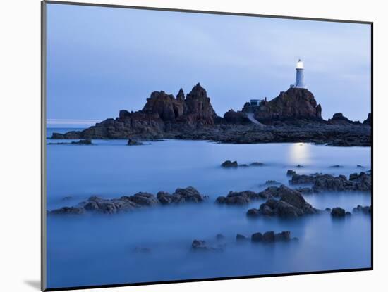 Corbiere Lighthouse at Dusk, Jersey, Channel Islands, UK-Gavin Hellier-Mounted Photographic Print