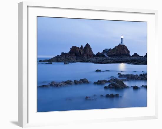 Corbiere Lighthouse at Dusk, Jersey, Channel Islands, UK-Gavin Hellier-Framed Photographic Print