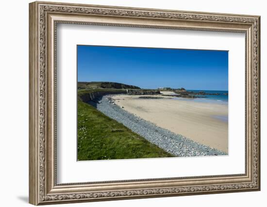 Corblets Bay with Chateau a L'Etoc (Chateau Le Toc), Alderney, Channel Islands, United Kingdom-Michael Runkel-Framed Photographic Print