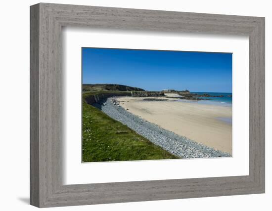 Corblets Bay with Chateau a L'Etoc (Chateau Le Toc), Alderney, Channel Islands, United Kingdom-Michael Runkel-Framed Photographic Print