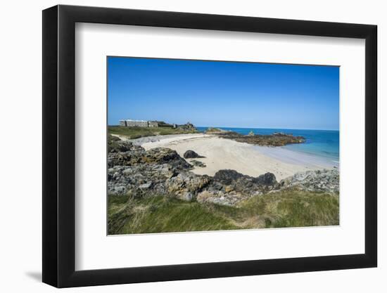 Corblets Bay with Chateau a L'Etoc (Chateau Le Toc), Alderney, Channel Islands, United Kingdom-Michael Runkel-Framed Photographic Print