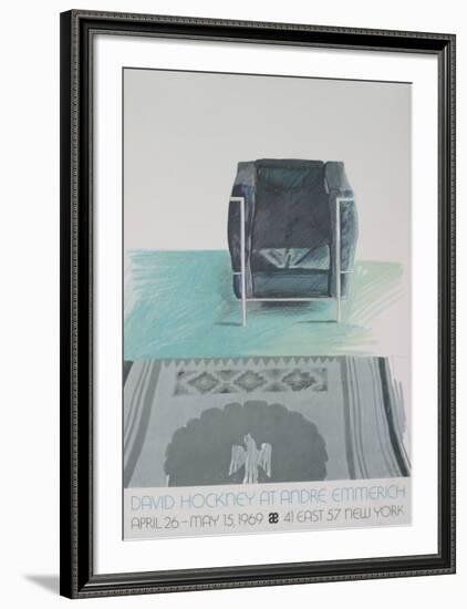 Corbusier Chair and Rug-David Hockney-Framed Collectable Print