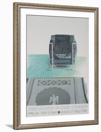 Corbusier Chair and Rug-David Hockney-Framed Collectable Print