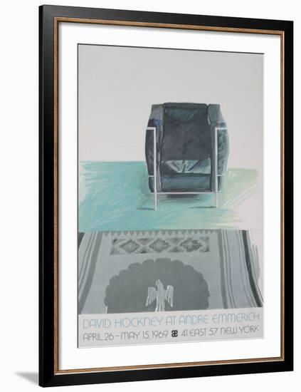 Corbusier Chair and Rug-David Hockney-Framed Collectable Print