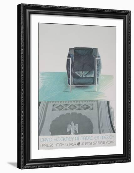 Corbusier Chair and Rug-David Hockney-Framed Collectable Print