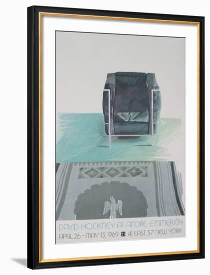 Corbusier Chair and Rug-David Hockney-Framed Collectable Print