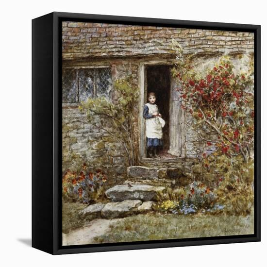 Corcorus Japonica-Helen Allingham-Framed Premier Image Canvas