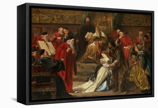 Cordelia in the Court of King Lear, 1873-Sir John Gilbert-Framed Premier Image Canvas