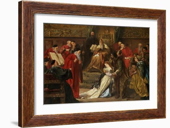 Cordelia in the Court of King Lear, 1873-Sir John Gilbert-Framed Giclee Print