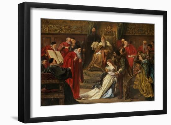 Cordelia in the Court of King Lear, 1873-Sir John Gilbert-Framed Giclee Print