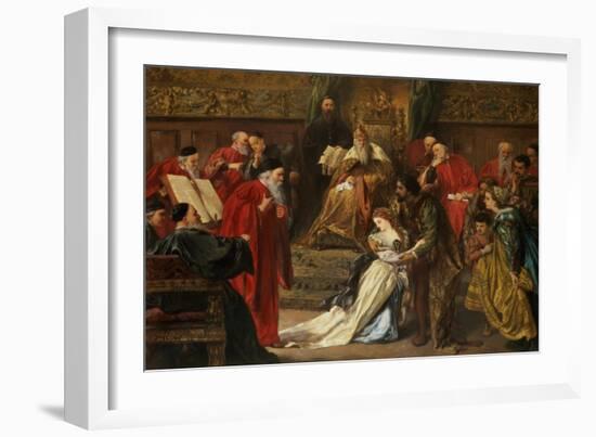 Cordelia in the Court of King Lear, 1873-Sir John Gilbert-Framed Giclee Print