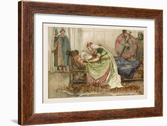 Cordelia with King Lear-null-Framed Giclee Print
