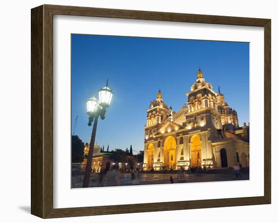 Cordoba Cathedral at Night, Cordoba, Argentina, South America-Christian Kober-Framed Photographic Print