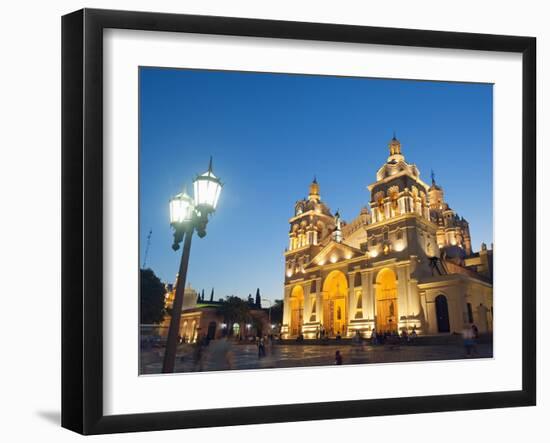 Cordoba Cathedral at Night, Cordoba, Argentina, South America-Christian Kober-Framed Photographic Print