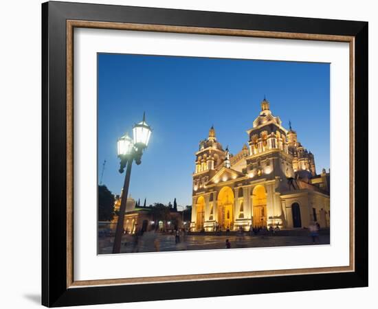 Cordoba Cathedral at Night, Cordoba, Argentina, South America-Christian Kober-Framed Photographic Print