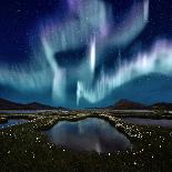 The Marshland, Surrounded by Rheolite Mountains in Landmannarlaugar National Park, Iceland-Corepics-Photographic Print