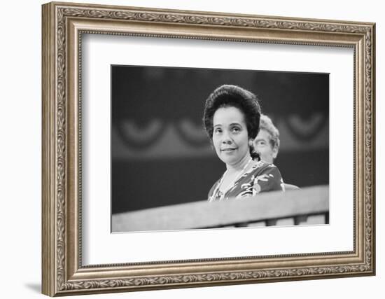 Coretta Scott King at the Democratic National Convention, NYC, 1976-Warren K. Leffler-Framed Photographic Print