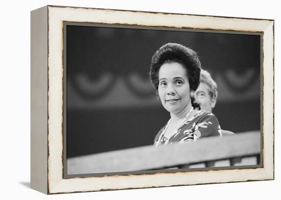 Coretta Scott King at the Democratic National Convention, NYC, 1976-Warren K. Leffler-Framed Premier Image Canvas