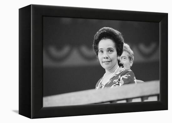 Coretta Scott King at the Democratic National Convention, NYC, 1976-Warren K. Leffler-Framed Premier Image Canvas