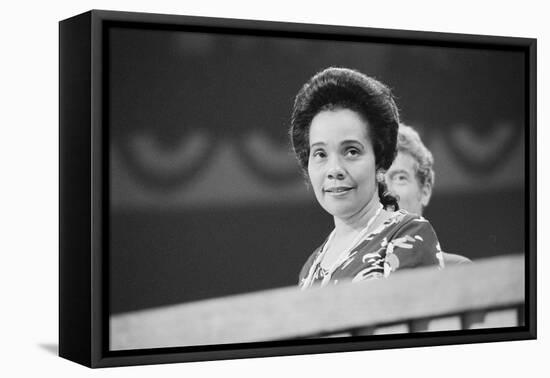 Coretta Scott King at the Democratic National Convention, NYC, 1976-Warren K. Leffler-Framed Premier Image Canvas