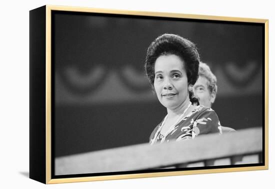 Coretta Scott King at the Democratic National Convention, NYC, 1976-Warren K. Leffler-Framed Premier Image Canvas