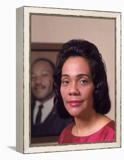 Coretta Scott King, Widow of Civil Rights Leader Martin Luther King, Jr-Vernon Merritt III-Framed Premier Image Canvas