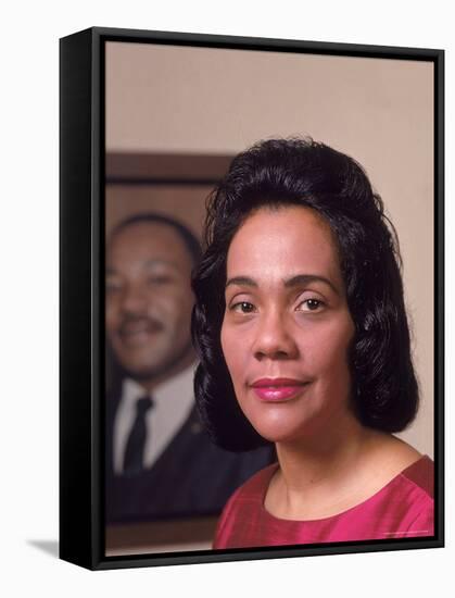 Coretta Scott King, Widow of Civil Rights Leader Martin Luther King, Jr-Vernon Merritt III-Framed Premier Image Canvas