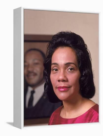 Coretta Scott King, Widow of Civil Rights Leader Martin Luther King, Jr-Vernon Merritt III-Framed Premier Image Canvas