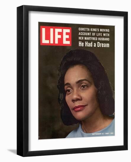 Coretta Scott King, Widow of Civil Rights Leader, September 12, 1969-Vernon Merritt III-Framed Photographic Print