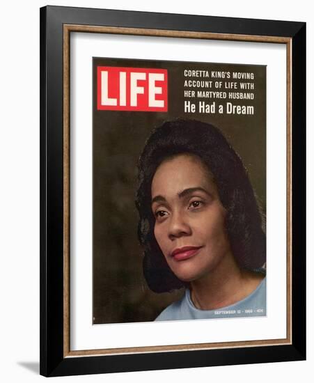 Coretta Scott King, Widow of Civil Rights Leader, September 12, 1969-Vernon Merritt III-Framed Photographic Print