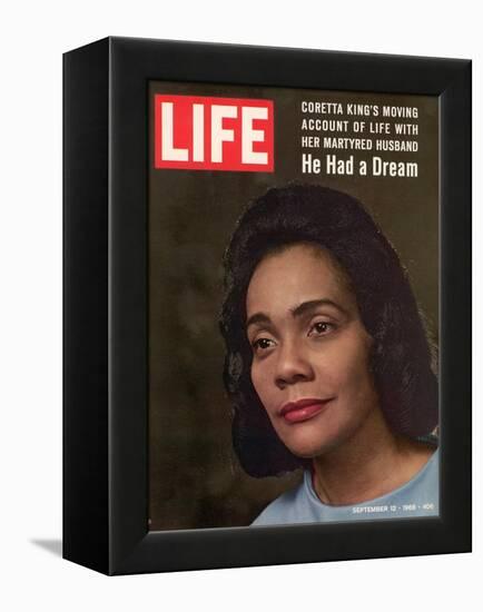 Coretta Scott King, Widow of Civil Rights Leader, September 12, 1969-Vernon Merritt III-Framed Premier Image Canvas