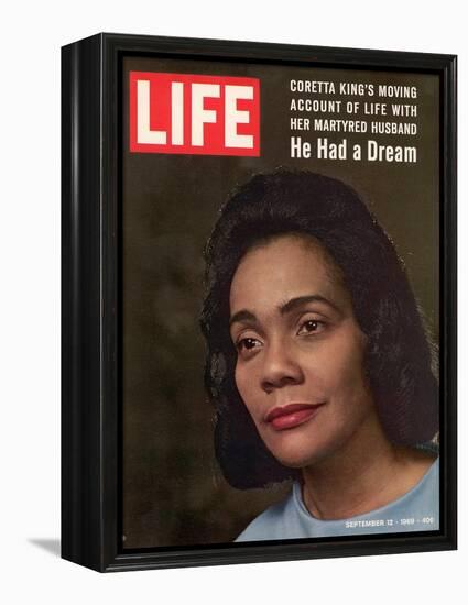 Coretta Scott King, Widow of Civil Rights Leader, September 12, 1969-Vernon Merritt III-Framed Premier Image Canvas