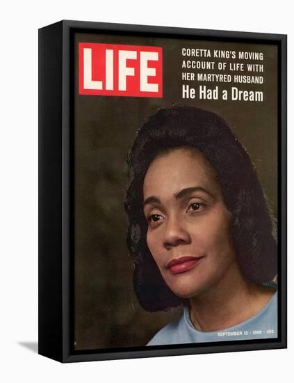 Coretta Scott King, Widow of Civil Rights Leader, September 12, 1969-Vernon Merritt III-Framed Premier Image Canvas