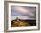 Corfe Castle and Corfe Village, Late Evening Light, Dorset, Uk. November 2008-Ross Hoddinott-Framed Photographic Print