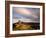 Corfe Castle and Corfe Village, Late Evening Light, Dorset, Uk. November 2008-Ross Hoddinott-Framed Photographic Print