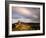 Corfe Castle and Corfe Village, Late Evening Light, Dorset, Uk. November 2008-Ross Hoddinott-Framed Photographic Print