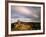 Corfe Castle and Corfe Village, Late Evening Light, Dorset, Uk. November 2008-Ross Hoddinott-Framed Photographic Print